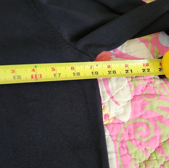 Addition Elle Black Knit Stretchy Turtleneck Sweater Diamonds Rhinestone Dressy - Picture 7 of 9